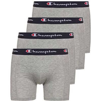 Champion Lot de 4 boxers pour homme Couleur : gris clair mélangé 3390 Taille M, Gris clair mélangé 3390, M - Publicité Champion Lot de 4 boxers pour homme Couleur : gris clair mélangé 3390 Taille M, Gris clair mélangé 3390, M - Publicité