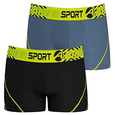 Athena Lot de 2 Boxers Homme Air Performance Label Oeko-TEX® Standard 100- Tissu Mesh, Évacuation de la Transpiration, Ceinture Extra Large - Publicité Athena Lot de 2 Boxers Homme Air Performance Label Oeko-TEX® Standard 100- Tissu Mesh, Évacuation de la Transpiration, Ceinture Extra Large - Publicité