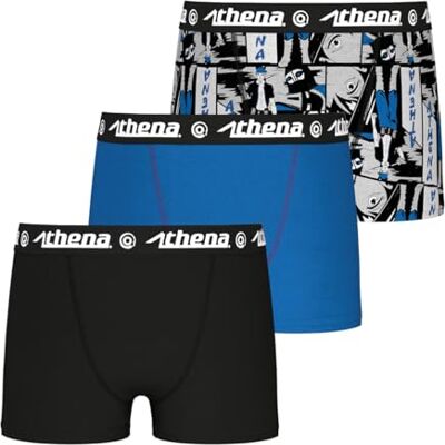 Athena Lot de 3 Boxers Garçon Ecopack Trio Pop – Doux et Extensible Coton Stretch Label Oeko-TEX® Standard 100 - Publicité Athena Lot de 3 Boxers Garçon Ecopack Trio Pop – Doux et Extensible Coton Stretch Label Oeko-TEX® Standard 100 - Publicité