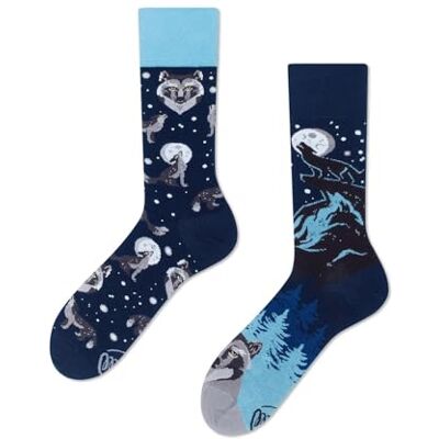 Many Mornings Winter Wolf Chaussettes assorties avec loup, 35-38 - Publicité Many Mornings Winter Wolf Chaussettes assorties avec loup, 35-38 - Publicité