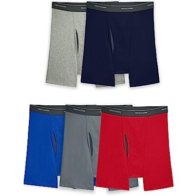 Fruit of the Loom Mens Coolzone Boxer Brief 5 Pack, XL, Assorted - Publicité Fruit of the Loom Mens Coolzone Boxer Brief 5 Pack, XL, Assorted - Publicité