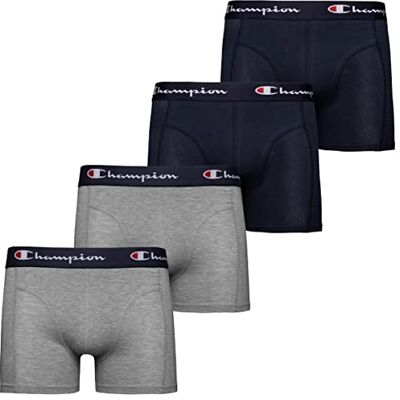 Champion Core x4 Boxeur Ajust, Bleu Marine & Gris Chiné Clair, XXL (Lot de 4) Homme - Publicité Champion Core x4 Boxeur Ajust, Bleu Marine & Gris Chiné Clair, XXL (Lot de 4) Homme - Publicité