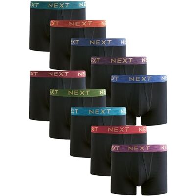 NEXT Boxers Homme A-Front Boxer Confortable, Bleu/Gris/Rouge, Taille S (Lot de 10) - Publicité NEXT Boxers Homme A-Front Boxer Confortable, Bleu/Gris/Rouge, Taille S (Lot de 10) - Publicité
