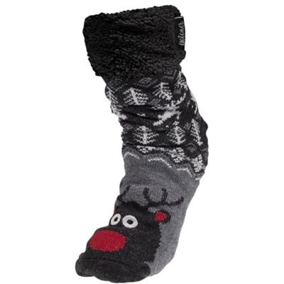Isotoner Chaussettes d'intérieur homme ultra confortables et légères, semelle à picots antidérapants, 44/46, gris chiné - Publicité Isotoner Chaussettes d'intérieur homme ultra confortables et légères, semelle à picots antidérapants, 44/46, gris chiné - Publicité