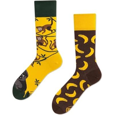 Many Mornings Chaussettes unisexes Monkey Business (35/38), Marron/jaune, 35-38 - Publicité Many Mornings Chaussettes unisexes Monkey Business (35/38), Marron/jaune, 35-38 - Publicité