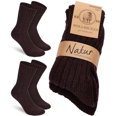 BRUBAKER 2 Paires de Chaussettes en Laine Chaussettes d'Hiver pour Femme et Homme Chaud et Moelleux Set de Chaussettes d'Hiver en Laine de Mouton Chaussettes Thermiques Brun 47-50 - Publicité BRUBAKER 2 Paires de Chaussettes en Laine Chaussettes d'Hiver pour Femme et Homme Chaud et Moelleux Set de Chaussettes d'Hiver en Laine de Mouton Chaussettes Thermiques Brun 47-50 - Publicité