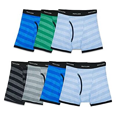 Fruit of the Loom Boys 7 Pack Print Solid Boxer Brief Slip Fille (Lot de 7) - Publicité Fruit of the Loom Boys 7 Pack Print Solid Boxer Brief Slip Fille (Lot de 7) - Publicité