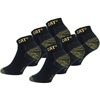 Caterpillar Premium Sneaker 6 Paires de chaussettes sneaker de sécurité au travail pour hommes, double renfort sur la pointe et le talon, Coton d'excellente qualité (Noir, 47-50) - Publicité Caterpillar Premium Sneaker 6 Paires de chaussettes sneaker de sécurité au travail pour hommes, double renfort sur la pointe et le talon, Coton d'excellente qualité (Noir, 47-50) - Publicité