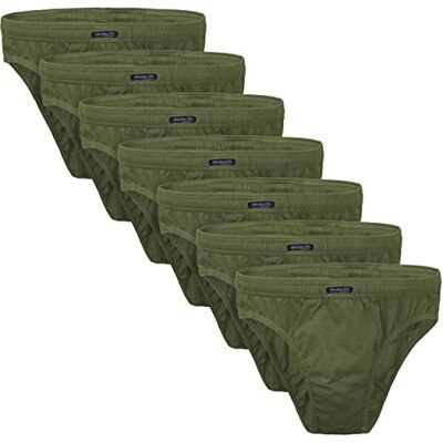 BRUBAKER Pack de 7 Slips Hommes 100% Coton Multipack sous-Vêtements Hommes Olive GR. XL - Publicité BRUBAKER Pack de 7 Slips Hommes 100% Coton Multipack sous-Vêtements Hommes Olive GR. XL - Publicité