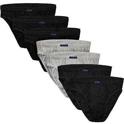 BRUBAKER Slip Homme Lot de 7 Coton 3X Noir / 2X Gris / 2X Anthracite XL - Publicité BRUBAKER Slip Homme Lot de 7 Coton 3X Noir / 2X Gris / 2X Anthracite XL - Publicité