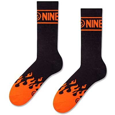 ZOOKSY Chaussettes Sportives NINETIES I Unisexes I Gym, Antiderapantes I 1 Paire I 41-46 I Flamme NOIR - Publicité ZOOKSY Chaussettes Sportives NINETIES I Unisexes I Gym, Antiderapantes I 1 Paire I 41-46 I Flamme NOIR - Publicité