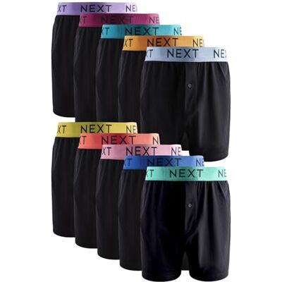 NEXT, Lot de Boxers pour Homme en Jersey, 100% Pur Coton, Boxers Coupe Confortable avec Ceinture Élastique, Lot de 10 - Publicité NEXT, Lot de Boxers pour Homme en Jersey, 100% Pur Coton, Boxers Coupe Confortable avec Ceinture Élastique, Lot de 10 - Publicité