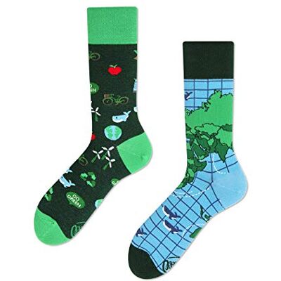 Many Mornings Save The Planet Chaussettes dépareillées, Multi-Color, 43-46 Mixte - Publicité Many Mornings Save The Planet Chaussettes dépareillées, Multi-Color, 43-46 Mixte - Publicité