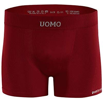 sesto senso Boxer Hommes sans Couture Rétro Caleçons Slips Confortable Trunks Basique Culotte sous-vêtements S/M Cerise - Publicité sesto senso Boxer Hommes sans Couture Rétro Caleçons Slips Confortable Trunks Basique Culotte sous-vêtements S/M Cerise - Publicité