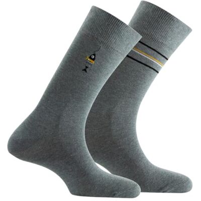 Kindy Pack de 2 Mi-chaussettes jersey bord de mer Coton majoritaire couleur Gris Pointure 39-46 - Publicité Kindy Pack de 2 Mi-chaussettes jersey bord de mer Coton majoritaire couleur Gris Pointure 39-46 - Publicité