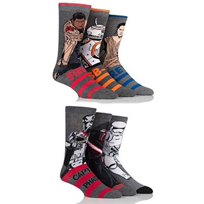 SockShop Star Wars Nouveau Héros et Méchants Chaussettes en coton 6 paires Homme - Publicité SockShop Star Wars Nouveau Héros et Méchants Chaussettes en coton 6 paires Homme - Publicité