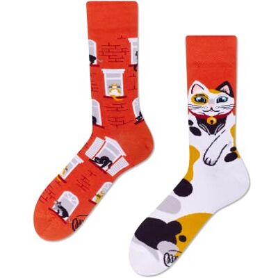 Many Mornings City Cat – Chat urbain – Chaussettes mismatched - Publicité Many Mornings City Cat – Chat urbain – Chaussettes mismatched - Publicité