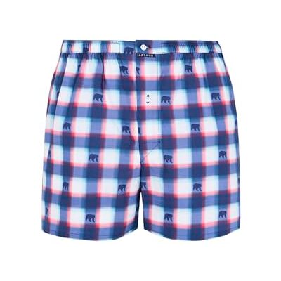 ARTHUR Caleçon Homme Motif Ours Carreaux Marine Taille L - Publicité ARTHUR Caleçon Homme Motif Ours Carreaux Marine Taille L - Publicité