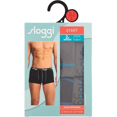 Sloggi Men Start Hipster C2P Lot de 2 Boxers Homme - Publicité Sloggi Men Start Hipster C2P Lot de 2 Boxers Homme - Publicité