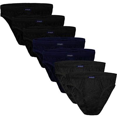 BRUBAKER Slip Homme Lot de 7 Coton 3X Noir / 2X Anthracite / 2X Bleu foncé L - Publicité BRUBAKER Slip Homme Lot de 7 Coton 3X Noir / 2X Anthracite / 2X Bleu foncé L - Publicité