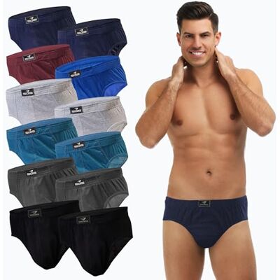 SGS Lot de 6 à 12 Calecon Homme Slips Confortables en Coton pour Hommes Slip Homme, sous-Vêtements Respirants et Doux Tailles S à XXL, Multicolores - Publicité SGS Lot de 6 à 12 Calecon Homme Slips Confortables en Coton pour Hommes Slip Homme, sous-Vêtements Respirants et Doux Tailles S à XXL, Multicolores - Publicité