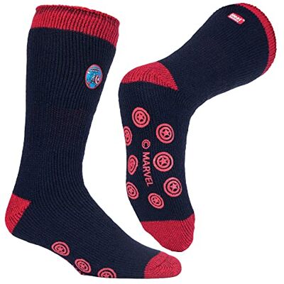HEAT HOLDERS Homme Captain America Chaudes Chaussettes Thermiques avec Antidérapantes (39/45, Captain America) - Publicité HEAT HOLDERS Homme Captain America Chaudes Chaussettes Thermiques avec Antidérapantes (39/45, Captain America) - Publicité