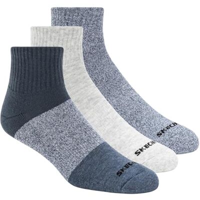 Skechers 3pk Qtr Colorbloc S118998-BLU, chaussettes pour homme, multicolores, 41-46 EU, multicolore, 41 - Publicité Skechers 3pk Qtr Colorbloc S118998-BLU, chaussettes pour homme, multicolores, 41-46 EU, multicolore, 41 - Publicité
