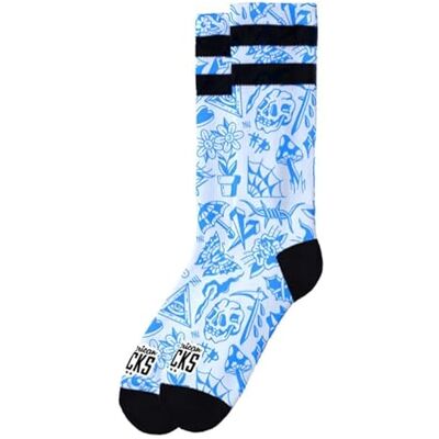 American Socks Chaussettes Freaked Longueur moyenne-haute, 2 tailles Chaussettes demi-tige unisexes Composition 67 % Coolmax Chaussettes de sport amusantes, bleu, L/XL - Publicité American Socks Chaussettes Freaked Longueur moyenne-haute, 2 tailles Chaussettes demi-tige unisexes Composition 67 % Coolmax Chaussettes de sport amusantes, bleu, L/XL - Publicité