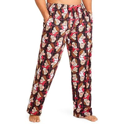 Disney Pantalon de Pyjama Homme Bas de Pyjama Doux Avec Poches Vêtement de Nuit et Détente Coton Cadeau Homme et Ado (L, Rouge Grumpy) - Publicité Disney Pantalon de Pyjama Homme Bas de Pyjama Doux Avec Poches Vêtement de Nuit et Détente Coton Cadeau Homme et Ado (L, Rouge Grumpy) - Publicité