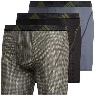 Adidas Lot de 3 Boxers en Maille pour Homme, Performance Wave Silver Pebble-Shadow Olive/Noir/Gris Onix, XX-Large - Publicité Adidas Lot de 3 Boxers en Maille pour Homme, Performance Wave Silver Pebble-Shadow Olive/Noir/Gris Onix, XX-Large - Publicité