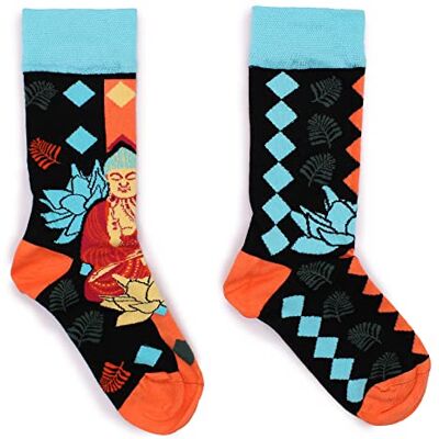 OLIVERIK Hop Hare Bamboo Socks Blue Buddha & Lotus S/M - Publicité OLIVERIK Hop Hare Bamboo Socks Blue Buddha & Lotus S/M - Publicité