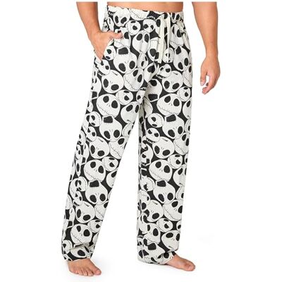 Disney Pantalon de Pyjama Homme Bas de Pyjama Doux Avec Poches Vêtement de Nuit et Détente Coton Cadeau Homme et Ado (3XL, Blanc/Noir Jack) - Publicité Disney Pantalon de Pyjama Homme Bas de Pyjama Doux Avec Poches Vêtement de Nuit et Détente Coton Cadeau Homme et Ado (3XL, Blanc/Noir Jack) - Publicité