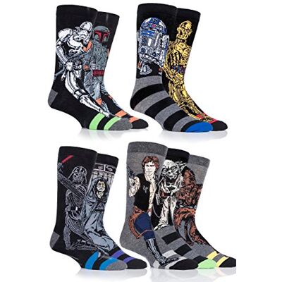 SockShop Star Wars Original Héros et Méchants Chaussettes en coton 6 paires Homme - Publicité SockShop Star Wars Original Héros et Méchants Chaussettes en coton 6 paires Homme - Publicité