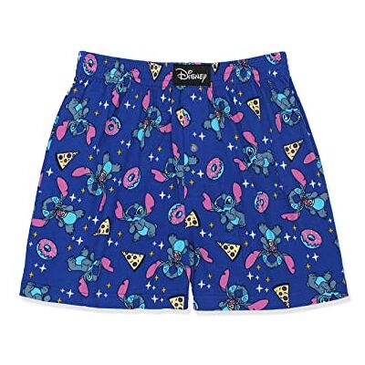 Disney Lilo & Stitch Snacks Mens Cotton Jersey Button Fly Boxer Lounge Shorts (X-Large, Blue) - Publicité Disney Lilo & Stitch Snacks Mens Cotton Jersey Button Fly Boxer Lounge Shorts (X-Large, Blue) - Publicité