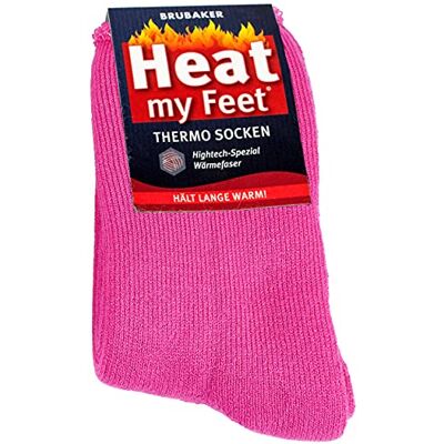 BRUBAKER Chaussettes Thermiques 'Heat my Feet' Lot de 2 Paires Ultra Chaudes et Confortables Unisexe Rose Taille EU43-46 - Publicité BRUBAKER Chaussettes Thermiques 'Heat my Feet' Lot de 2 Paires Ultra Chaudes et Confortables Unisexe Rose Taille EU43-46 - Publicité