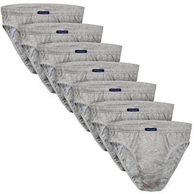 BRUBAKER Slip Homme Lot de 7 Coton Gris chiné M - Publicité BRUBAKER Slip Homme Lot de 7 Coton Gris chiné M - Publicité
