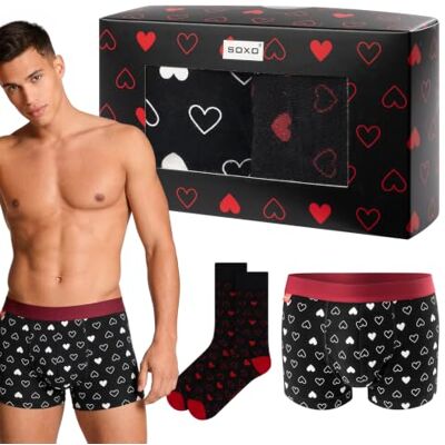 soxo Cadeau Saint Valentin Boxer Homme Coton & Chaussettes Coffret M-XL - Publicité soxo Cadeau Saint Valentin Boxer Homme Coton & Chaussettes Coffret M-XL - Publicité