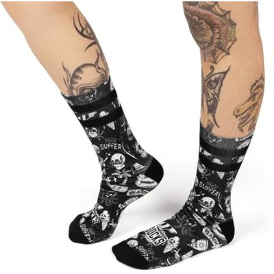American Socks Hella Hot Chaussettes mi-hautes 2 tailles conçues à Barcelone 67 % Coolmax pour homme ou femme, Noir , L/XL - Publicité American Socks Hella Hot Chaussettes mi-hautes 2 tailles conçues à Barcelone 67 % Coolmax pour homme ou femme, Noir , L/XL - Publicité