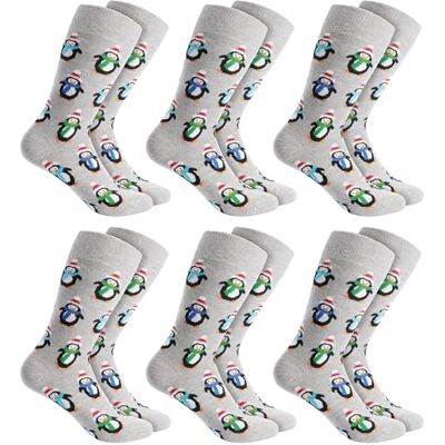 BRUBAKER 6 Paires de Chaussettes de Noël pour Femmes et Hommes Pingouins Chaussettes en coton Noël Taille 41-45 - Publicité BRUBAKER 6 Paires de Chaussettes de Noël pour Femmes et Hommes Pingouins Chaussettes en coton Noël Taille 41-45 - Publicité