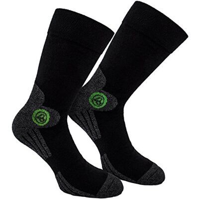 BRUBAKER Lot de 4 Paires de Chaussettes Trek-Power Noir Gris avec Logo Vert EU 43-46 - Publicité BRUBAKER Lot de 4 Paires de Chaussettes Trek-Power Noir Gris avec Logo Vert EU 43-46 - Publicité
