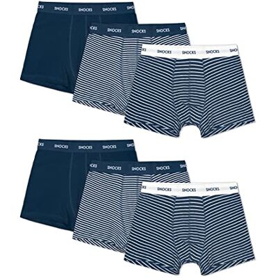 Snocks Boxer Homme Lot de 6 – Caleçon en Coton Bio Certifié GOTS – Slip Confort sans Étiquette, Ne S’enroule Pas, Ne Coupe Pas – sous Vêtement Respirant Ajustement Parfait Tailles M - Publicité Snocks Boxer Homme Lot de 6 – Caleçon en Coton Bio Certifié GOTS – Slip Confort sans Étiquette, Ne S’enroule Pas, Ne Coupe Pas – sous Vêtement Respirant Ajustement Parfait Tailles M - Publicité