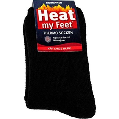 BRUBAKER Chaussettes thermiques 'Heat my Feet' Lot de 2 Paires Unisexe 47-50 Noir - Publicité BRUBAKER Chaussettes thermiques 'Heat my Feet' Lot de 2 Paires Unisexe 47-50 Noir - Publicité