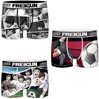 FREEGUN Oliver Benji Captain Tsubasa Lot de 3 Boxers en Microfibre Taille M, Multicolore, M - Publicité FREEGUN Oliver Benji Captain Tsubasa Lot de 3 Boxers en Microfibre Taille M, Multicolore, M - Publicité