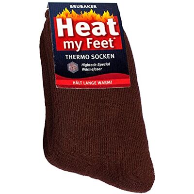 BRUBAKER Chaussettes Thermiques 'Heat my Feet' Lot de 2 Paires Ultra Chaudes et Confortables Unisexe Marron Taille EU39-42 - Publicité BRUBAKER Chaussettes Thermiques 'Heat my Feet' Lot de 2 Paires Ultra Chaudes et Confortables Unisexe Marron Taille EU39-42 - Publicité