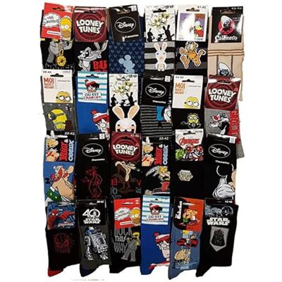 Disney Socks And Underwear Chaussettes Licence fantaisie en Coton Vendu en Pack Surprise -Assortiment modèles photos selon arrivages- Pack de 6 Paires 43/46 - Publicité Disney Socks And Underwear Chaussettes Licence fantaisie en Coton Vendu en Pack Surprise -Assortiment modèles photos selon arrivages- Pack de 6 Paires 43/46 - Publicité