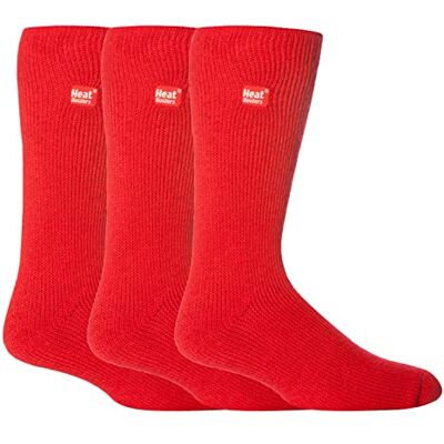 HEAT HOLDERS Lot de 3 Paires Homme Chaussettes Thermiques Anti-Froid Pour Hiver (rouge, 39-45) - Publicité HEAT HOLDERS Lot de 3 Paires Homme Chaussettes Thermiques Anti-Froid Pour Hiver (rouge, 39-45) - Publicité