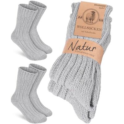 BRUBAKER 2 Paires de Chaussettes en Laine Chaussettes d'Hiver pour Femme et Homme Chaud et Moelleux Set de Chaussettes d'Hiver en Laine de Mouton Chaussettes Thermiques Gris 47-50 - Publicité BRUBAKER 2 Paires de Chaussettes en Laine Chaussettes d'Hiver pour Femme et Homme Chaud et Moelleux Set de Chaussettes d'Hiver en Laine de Mouton Chaussettes Thermiques Gris 47-50 - Publicité