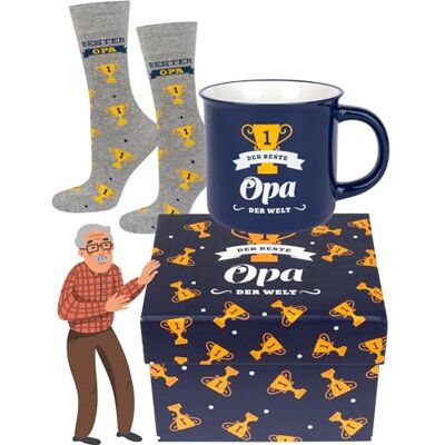 soxo Grand père Chaussettes Homme Idee Cadeau Drole Coton Cadeaux Haute Chaussette 40-45 Chaussettes 1 Paire + Tasse - Publicité soxo Grand père Chaussettes Homme Idee Cadeau Drole Coton Cadeaux Haute Chaussette 40-45 Chaussettes 1 Paire + Tasse - Publicité