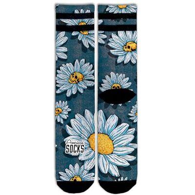 American Socks Daisies Mi-haut S/M Chaussettes - Publicité American Socks Daisies Mi-haut S/M Chaussettes - Publicité