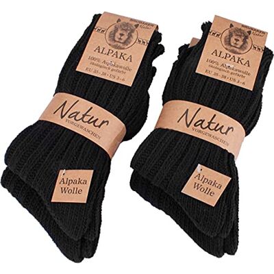 BRUBAKER Chaussettes Tricotées en Alpaga Lot de 4 Paires Laine d'Alpaga Très Épaisses et Chaudes Unisexe Noir EU 47-50 - Publicité BRUBAKER Chaussettes Tricotées en Alpaga Lot de 4 Paires Laine d'Alpaga Très Épaisses et Chaudes Unisexe Noir EU 47-50 - Publicité